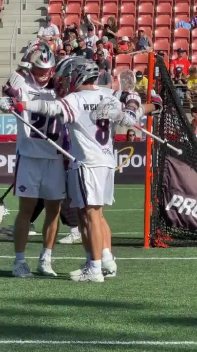 Video preview: Mikey Weisshaar scores to make the score 6-7, looks at the scoreboard, and hits a 6-7 celly...